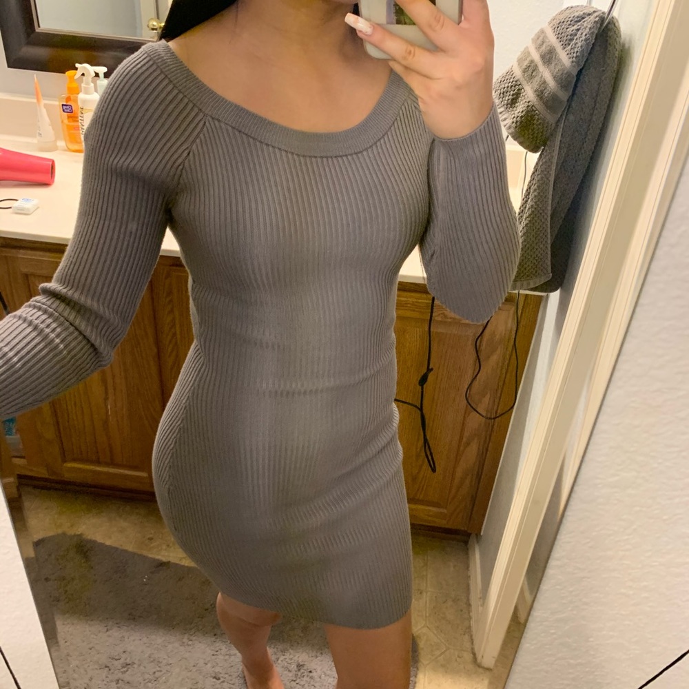 Long sleeve sweater dress